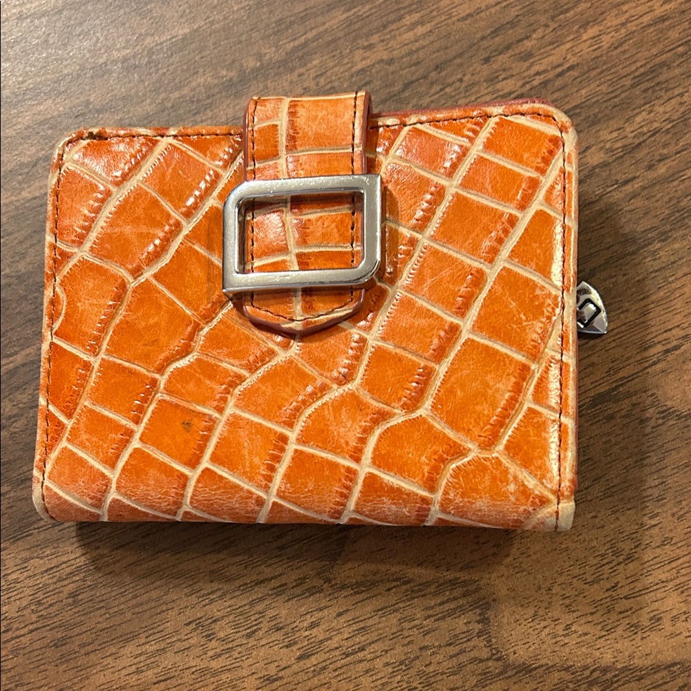 Orange Crocodile Pattern Wallet - image 7